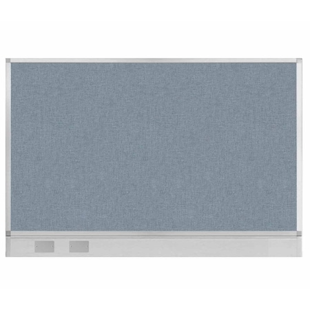 Versare Hush Panel Configurable Cubicle Partition 6' x 4' Powder Blue Fabric w/ Cable Channel 1855644